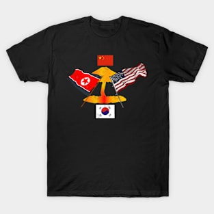 US Vs North Korea w China - S Korea T-Shirt